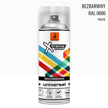 Universaalne Email Aerosoolis bezbarwny RAL 0000 400ml Dragon