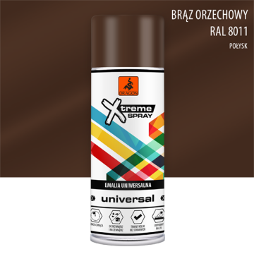 Universaalne Email Aerosoolis orzechowy RAL 8011 400ml Dragon