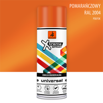 Universaalne Email Aerosoolis pomarańczowy RAL 2004 400ml Dragon