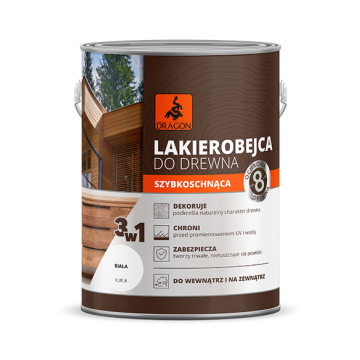 Kiiresti Kuivav Lakk Puidule valge 2,5L Dragon