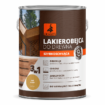 Kiiresti Kuivav Lakk Puidule hele tamme värv 2,5L Dragon